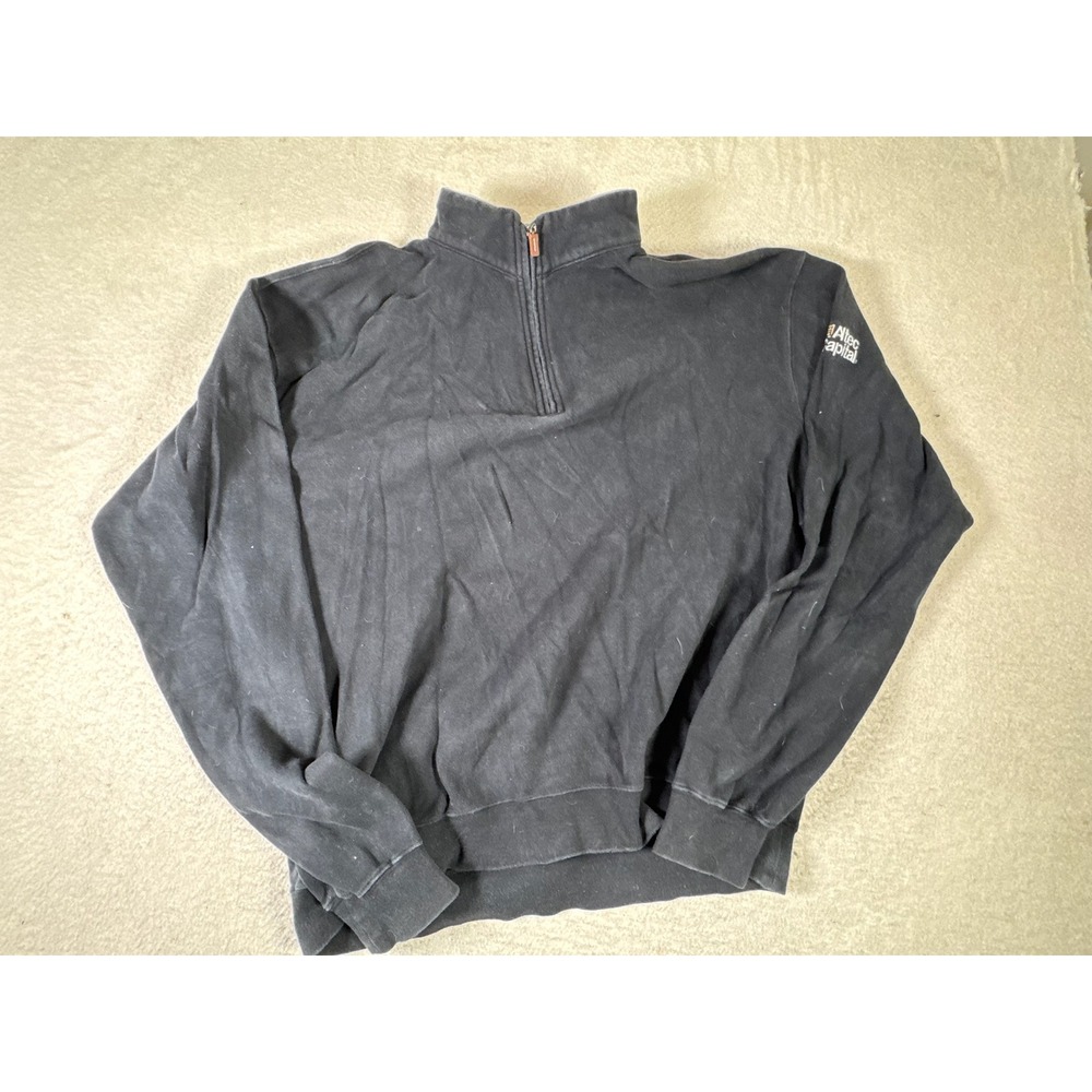 Peter Millar Quarter Zip Men XL Black Good Altec Capital Logo MF15K36